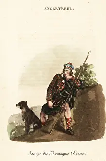 England Or Costumes: Shepherd in the Scottish Highlands, 1800s