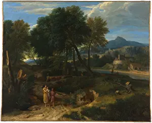 Lambs: Shepherd and a woman with a child in her arms