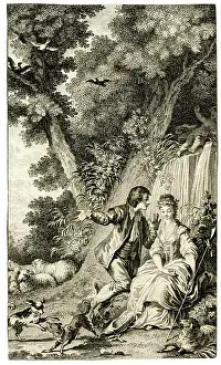 Lambs: Shepherdess and suitor