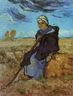 Shepherdess: The Shepherdess, by Van Gogh