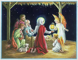 Sheperds: Shepherds and Angels beside the Holy Crib