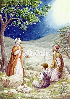 Christinaity: Shepherds on a hillside overlooking Bethlehem