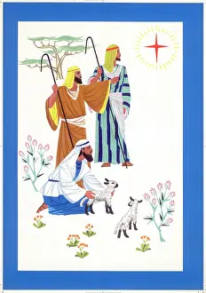 Haywood: Three Shepherds with lambs and star