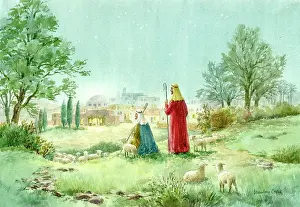 Cooke: Two Shepherds Looking Towards Bethlehem