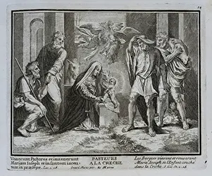 Livraria: Shepherds at the nativity, Illustrated Bible