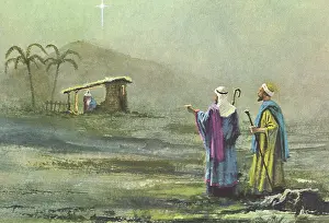 Manger: Shepherds near Manger