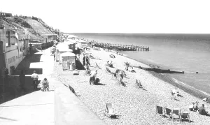Sheringham: Sheringham, West Beach c1955