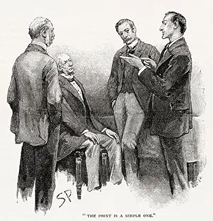 Hayter: Sherlock Holmes - Holmes explains the case to Watson and Co