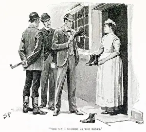 Lestrade: Sherlock Holmes - Holmes inspects McCarthy's boots