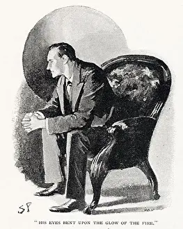 Pips: Sherlock Holmes - Holmes sits in front of the fireplace