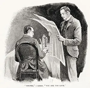 Pips: Sherlock Holmes - Holmes and Watson read of Openshaw's death