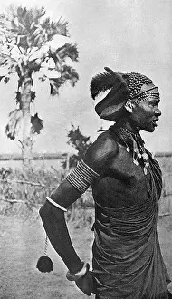 Sudanese: Shilluk warrior, South Sudan
