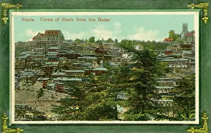 Shimla: Shimla, India - View from the Bazaar