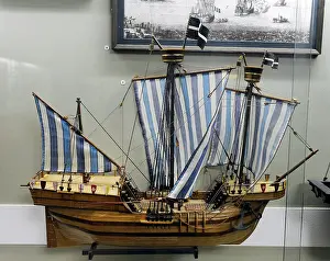 Latvian: Ship. 15th century. Model, 19th century