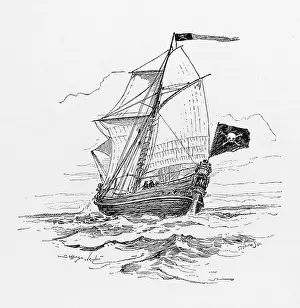 Crossbones: Ship Flying Jolly Roger