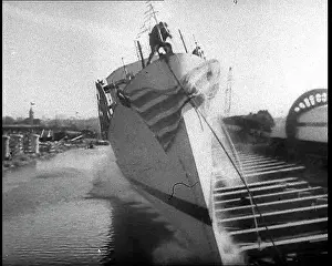 Sideways: A Ship Being Launched, Sideways