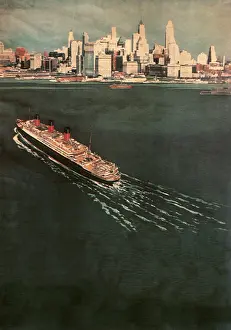 Oceanliner: Ship Near Coast City