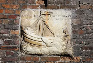 Plaques: Ship plaque in Bruges, Belgium