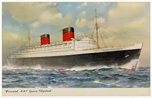 Pcard: SHIP/Q ELIZABETH/PCARD