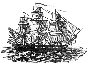 May17: Ship woodcut