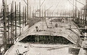 Kashima: Shipbuilding - Kashima Japanese Battleship in Construction
