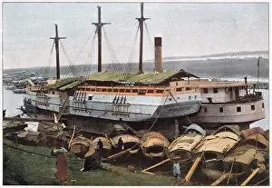 Harbours: Shipping at Hanoi
