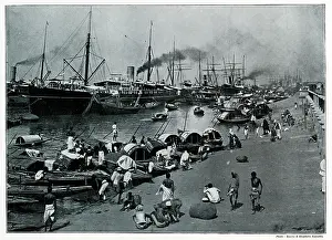 Wharves: Shipping on the Hooghly, Calcutta