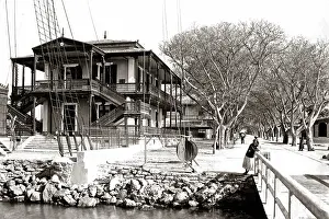 Suez: Shipping offices, Suez, Egypt circa 1890