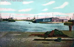 Wharf: Shipping on the River Clyde, Glasgow, Scotland