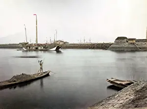 Kagoshima: Ships in the harbour at Kagoshima, Japan