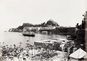 Lakeside: Ships in a harbour, Mediterranean Sea, probably south of Fra