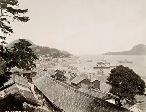 Honshu: Ships in the harbour at Shimonoseki, Japan