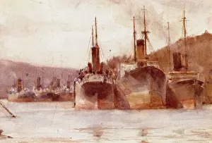 Tuke: Ships at King Harry Ferry