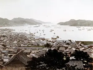Nagasaki: Ships in Nagasaki harbour, Japan