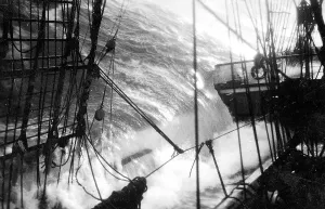 Breaks: Ships in a storm at Cape Horn