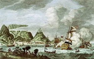 Kobell: Ships in Table Bay, circa 1777