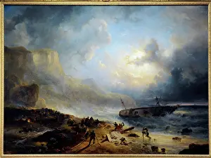 Shipwreck: Shipwreck off a Rocky Coast, c.1837, by Wijnand Nuijen (1813