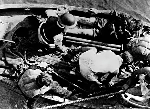 Lifeboat: Shipwrecked British sailors, 1944