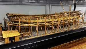 Latvian: Shipyards in the Gulf of Riga. Model