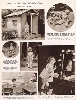 Trike: Shirley Temple and her playhouse