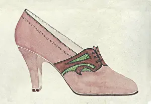 Dusky: Shoe design in pink and green