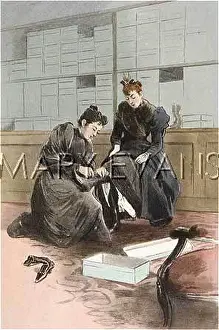 Obliging: AT THE SHOE SHOP 1894