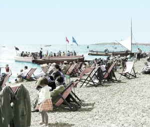 Shoeburyness: Shoeburyness, West Beach c1955