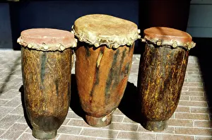 Pegged: Shona pegged goblet open-ended drums