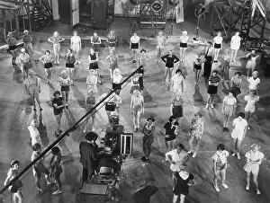 Showgirls: Shooting a dance scene during the 30s