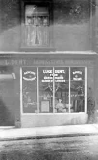 Premises: Shop-front - Premises of Luke Dent - Barber, Sheffield, York