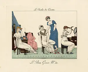 Mesangere: Shop girls preparing for bed