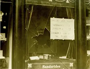Harry Price: Shop window broken by suffragettes