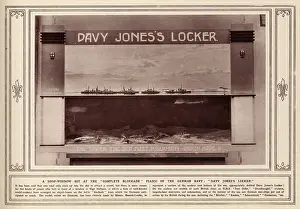 Dreadnoughts: Shop window with model of German blockade, WWI