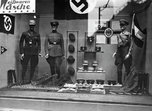 Troopers: Shop window with uniforms in Berlin, 1933